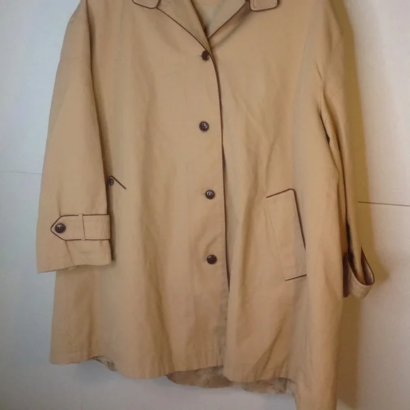 Vintage Etienne Khaki Aigner Coat Hooded Trench - Picture 2 of 3
